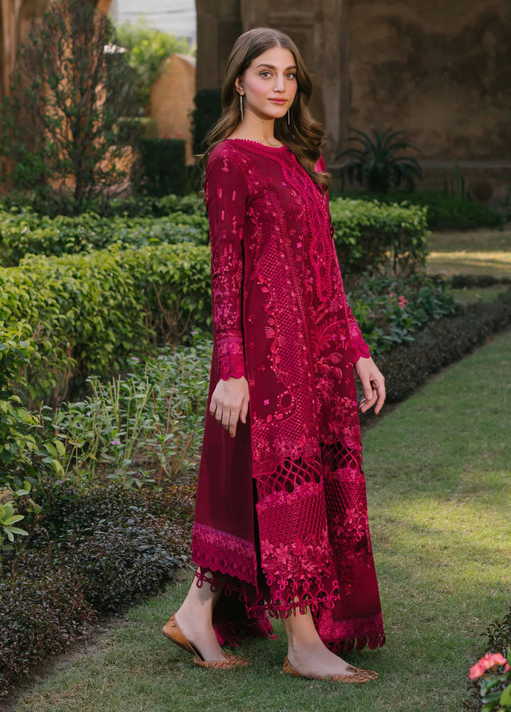 Gulabi Baagh by Bin Ilyas Embroidered Karandi Suit Unstitched 3 Piece BI24GB 151-A - Winter Collection