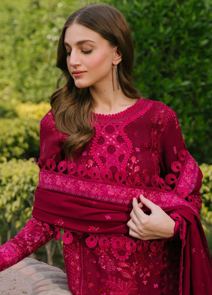 Gulabi Baagh by Bin Ilyas Embroidered Karandi Suit Unstitched 3 Piece BI24GB 151-A - Winter Collection