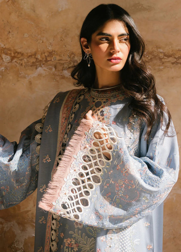 Gulabi Baagh by Bin Ilyas Embroidered Karandi Suit Unstitched 3 Piece BI24GB 151-B - Winter Collection