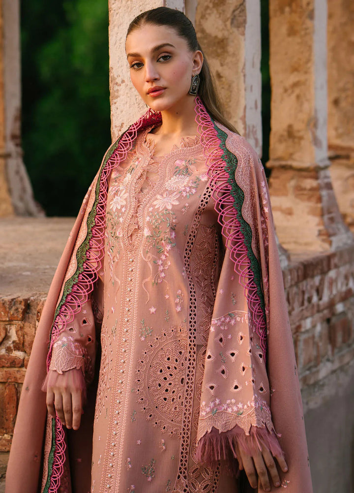 Gulabi Baagh by Bin Ilyas Embroidered Karandi Suit Unstitched 3 Piece BI24GB 152-A - Winter Collection