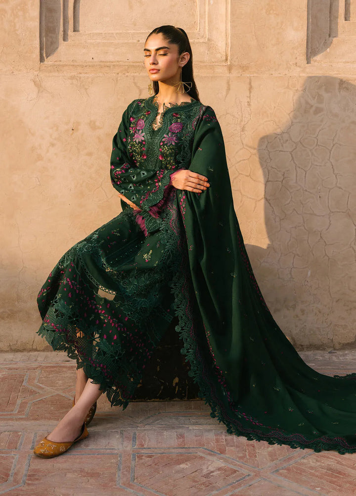 Gulabi Baagh by Bin Ilyas Embroidered Karandi Suit Unstitched 3 Piece BI24GB 152-B - Winter Collection