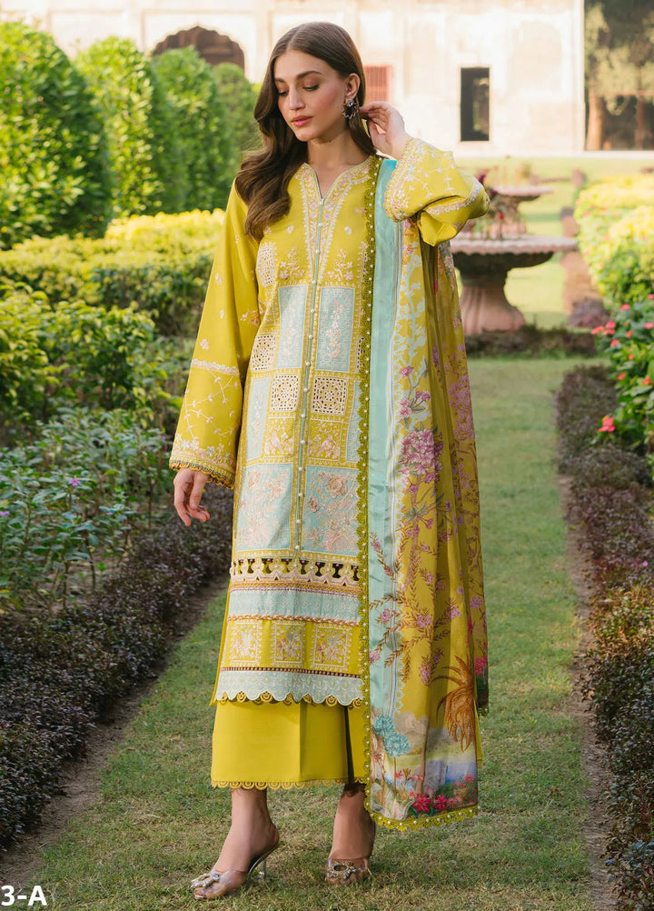 Gulabi Baagh by Bin Ilyas Embroidered Karandi Suit Unstitched 3 Piece BI24GB 153-A - Winter Collection
