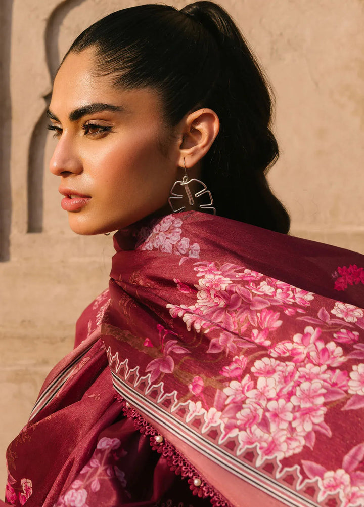 Gulabi Baagh by Bin Ilyas Embroidered Karandi Suit Unstitched 3 Piece BI24GB 153-B - Winter Collection