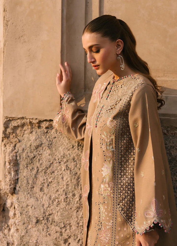 Gulabi Baagh by Bin Ilyas Embroidered Karandi Suit Unstitched 3 Piece BI24GB 154-A - Winter Collection