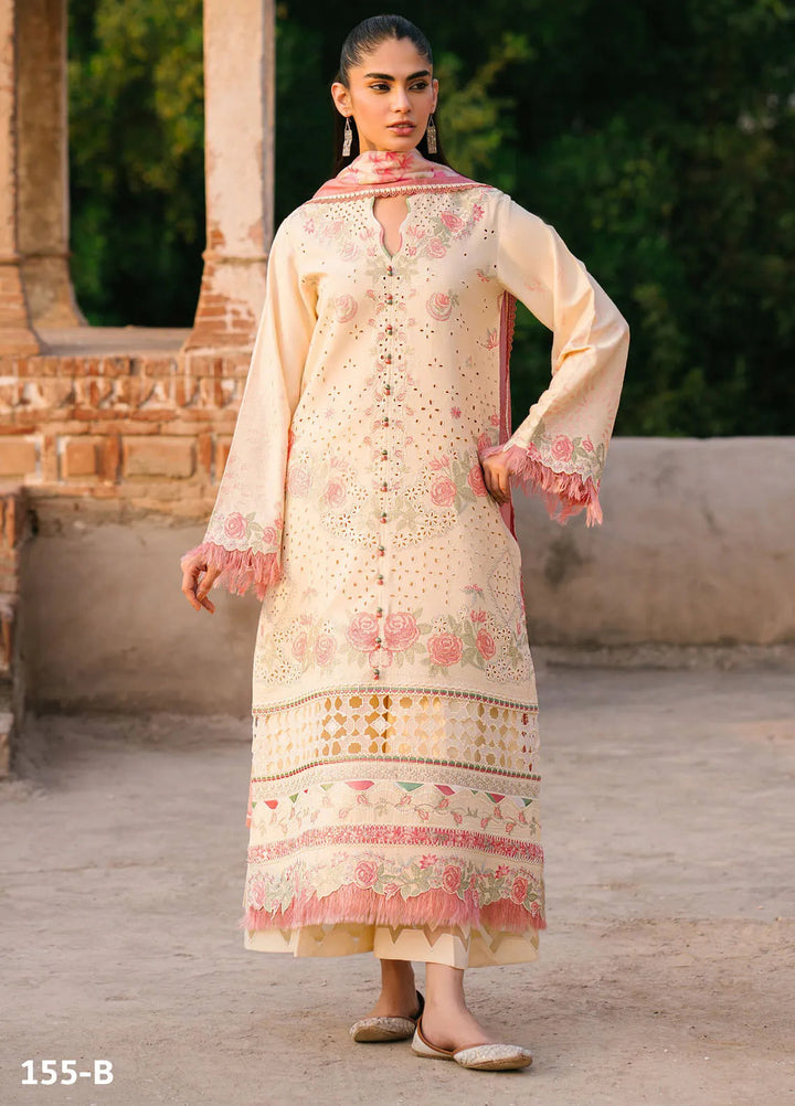 Gulabi Baagh by Bin Ilyas Embroidered Karandi Suit Unstitched 3 Piece BI24GB 155-B - Winter Collection