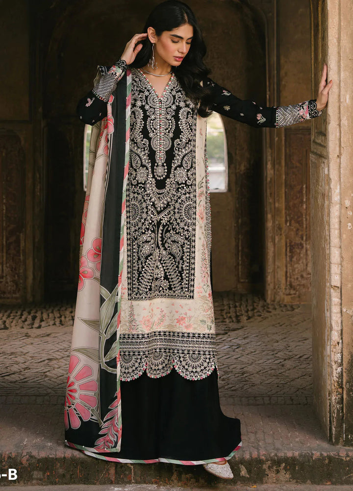 Gulabi Baagh by Bin Ilyas Embroidered Karandi Suit Unstitched 3 Piece BI24GB 156-B - Winter Collection