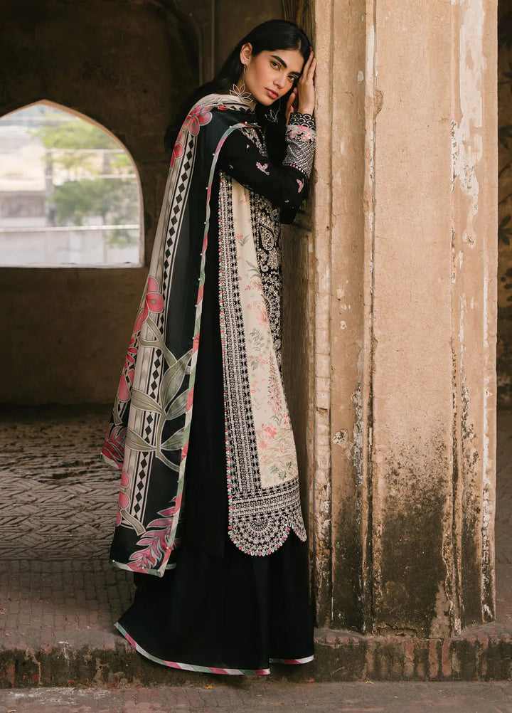 Gulabi Baagh by Bin Ilyas Embroidered Karandi Suit Unstitched 3 Piece BI24GB 156-B - Winter Collection