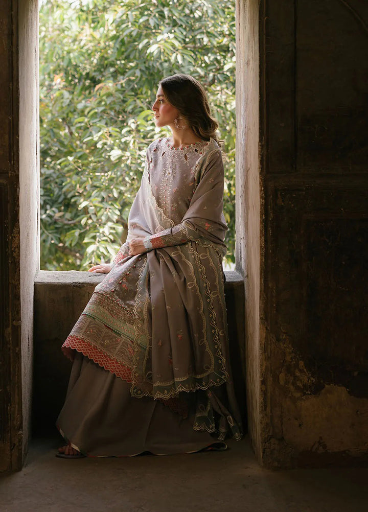 Gulabi Baagh by Bin Ilyas Embroidered Karandi Suit Unstitched 3 Piece BI24GB 157-B - Winter Collection