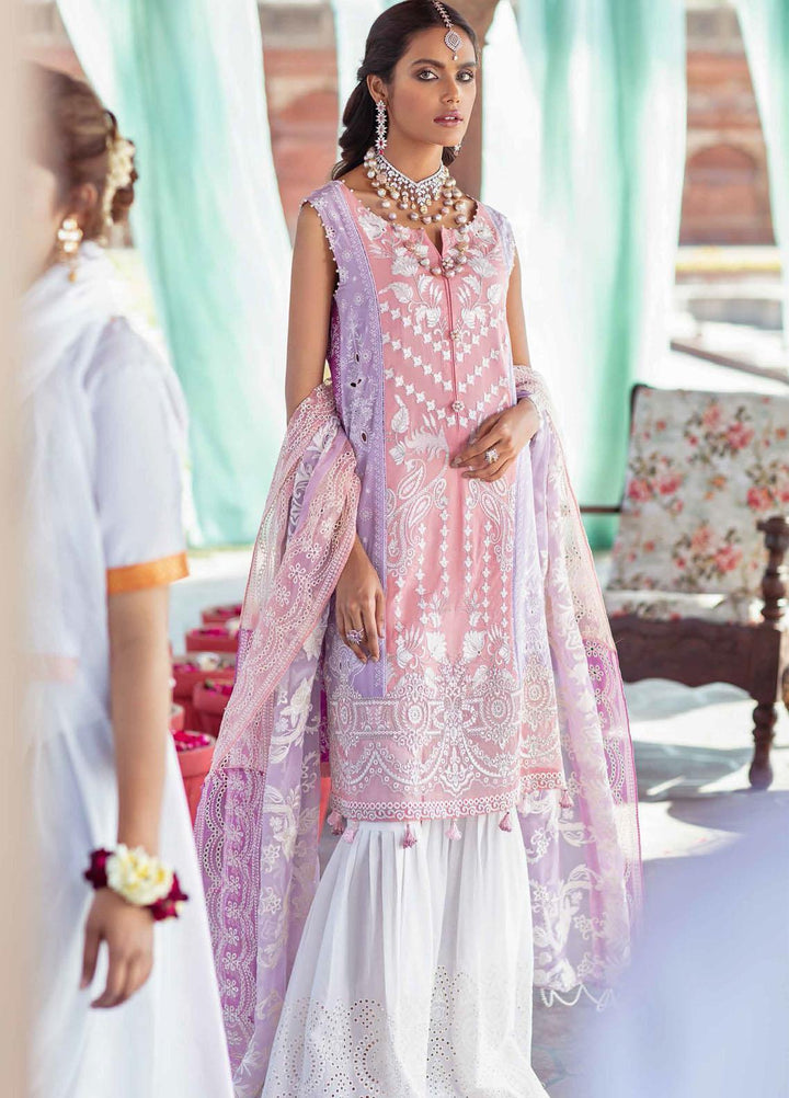 Gulabi Shaam By Nureh Embroidered Lawn Suits Unstitched 3 Piece NU21GS 09 - Eid Collection