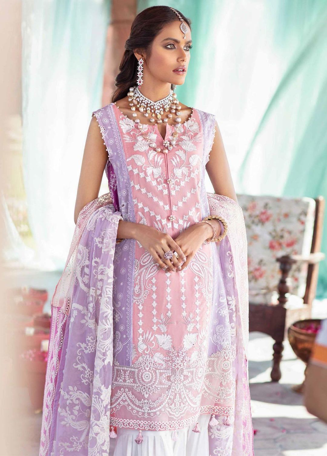 Gulabi Shaam By Nureh Embroidered Lawn Suits Unstitched 3 Piece NU21GS 09 - Eid Collection