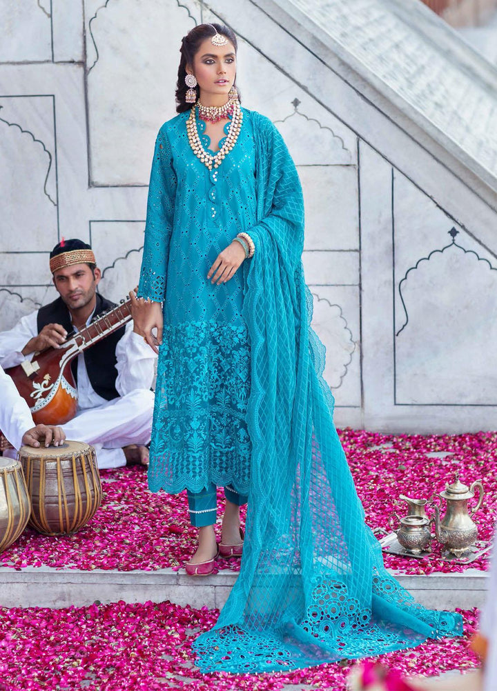 Gulabi Shaam By Nureh Embroidered Lawn Suits Unstitched 3 Piece NU21GS 11 - Eid Collection