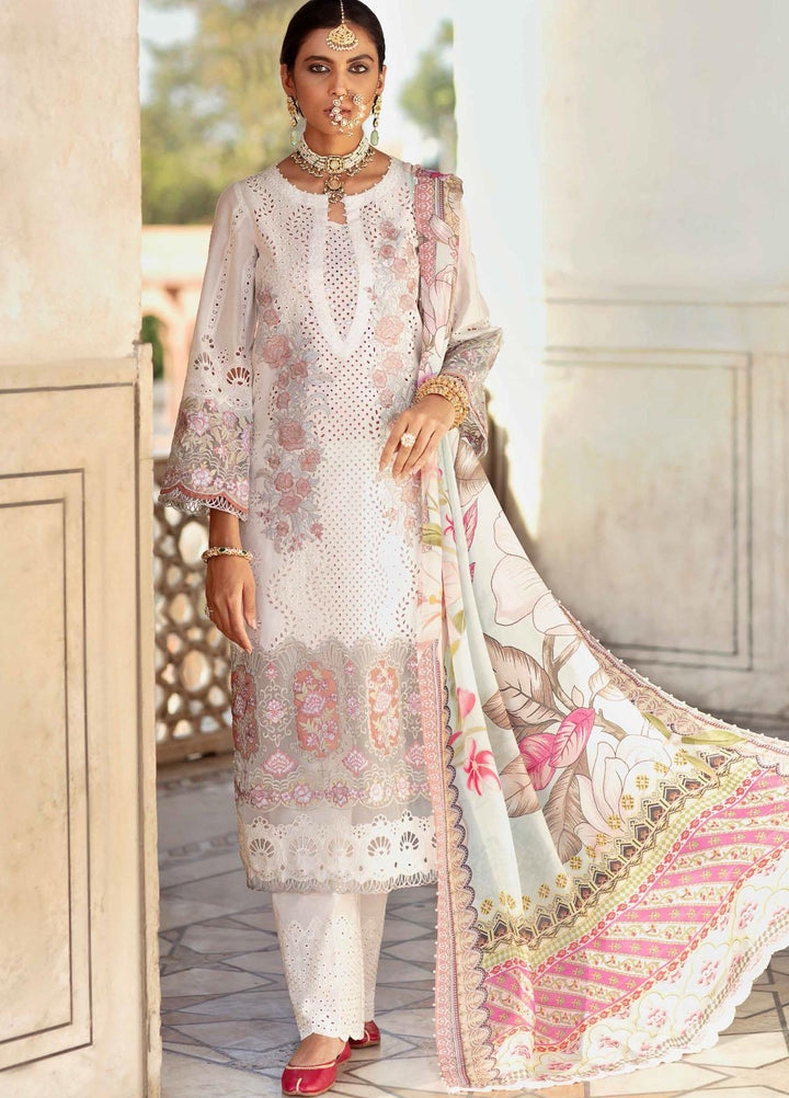 Gulabi Shaam By Nureh Embroidered Lawn Suits Unstitched 3 Piece NU21GS 12 - Eid Collection