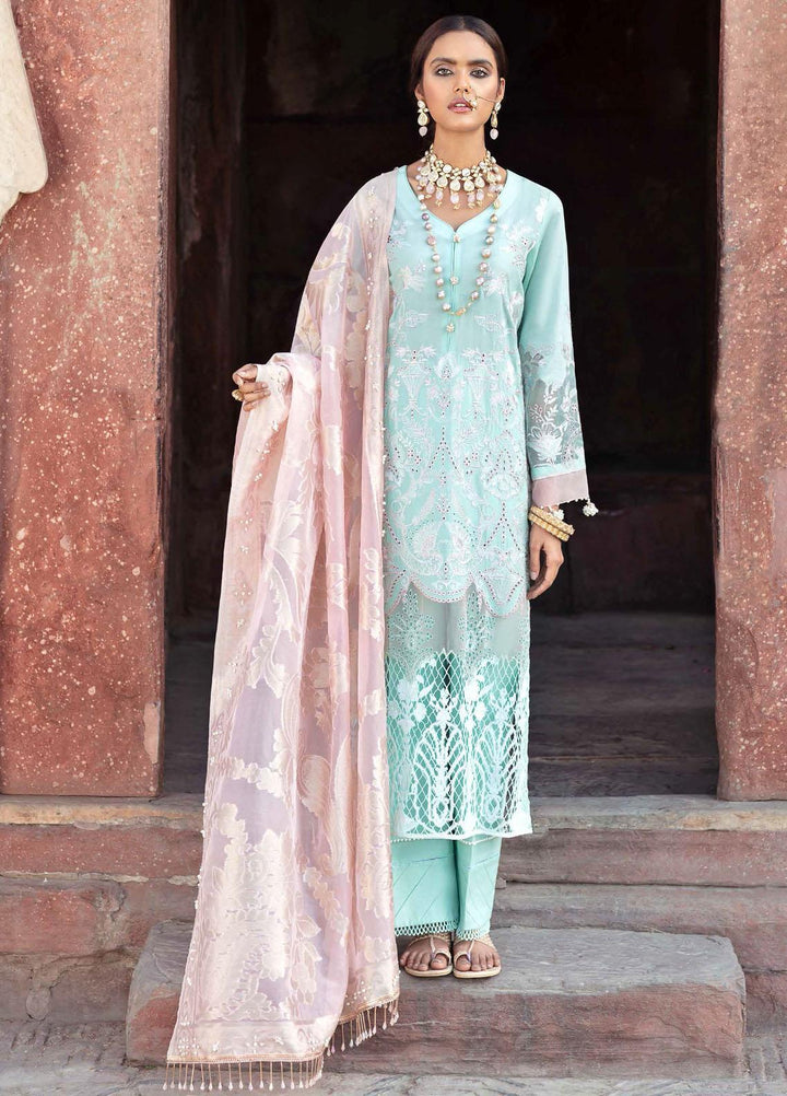 Gulabi Shaam By Nureh Embroidered Lawn Suits Unstitched 3 Piece NU21GS 15 - Eid Collection