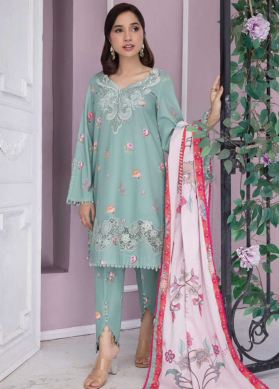 Gulbagh By Asifa & Nabeel Embroidered Khaddar Suits Unstitched 3 Piece AN23GB GBW-09 Kasni - Winter Collection