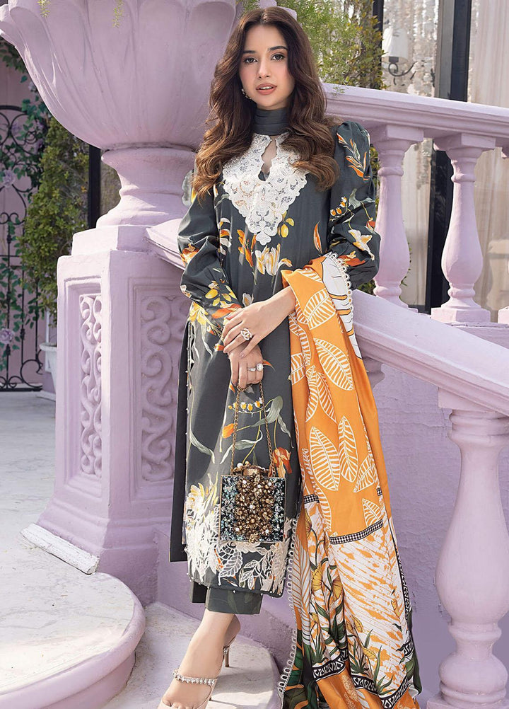 Gulbagh By Asifa & Nabeel Embroidered Linen Suits Unstitched 3 Piece AN23GB GBW-10 Amaltas - Winter Collection