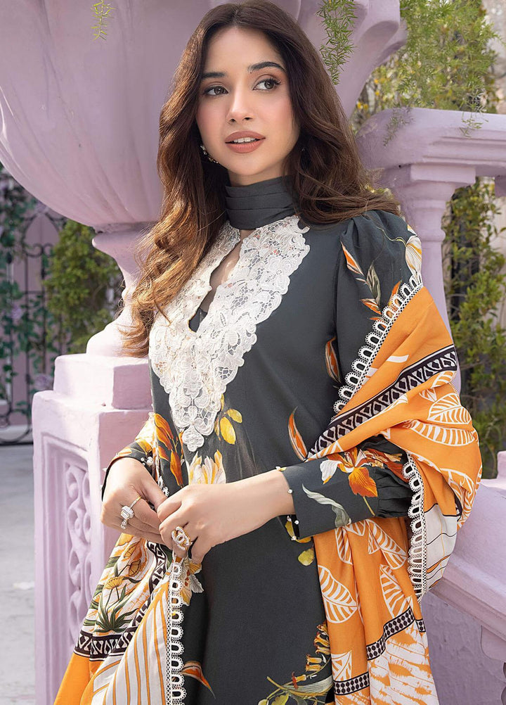 Gulbagh By Asifa & Nabeel Embroidered Linen Suits Unstitched 3 Piece AN23GB GBW-10 Amaltas - Winter Collection