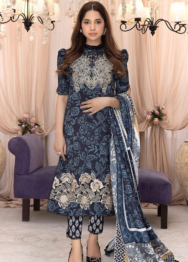 Gulbagh By Asifa & Nabeel Embroidered Linen Suits Unstitched 3 Piece AN23GB GBW-11 Raeesa - Winter Collection