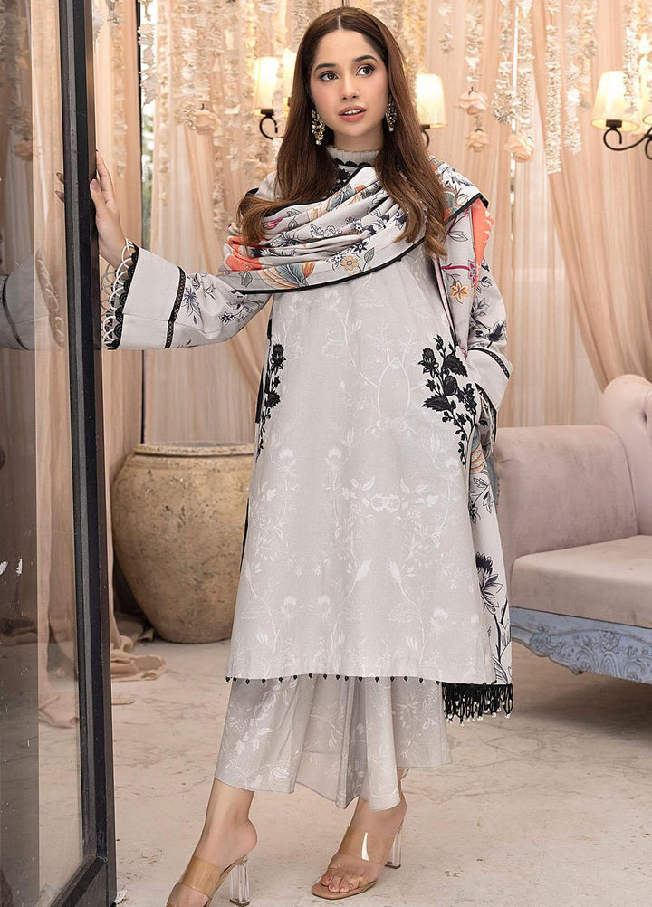 Gulbagh By Asifa & Nabeel Embroidered Khaddar Suits Unstitched 3 Piece AN23GB GBW-12 Aangan - Winter Collection