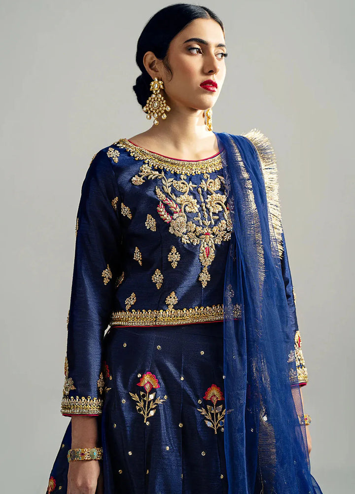Gulbano By Grandeur Luxury Pret Embroidered Raw silk 3 Piece Suit Neelam