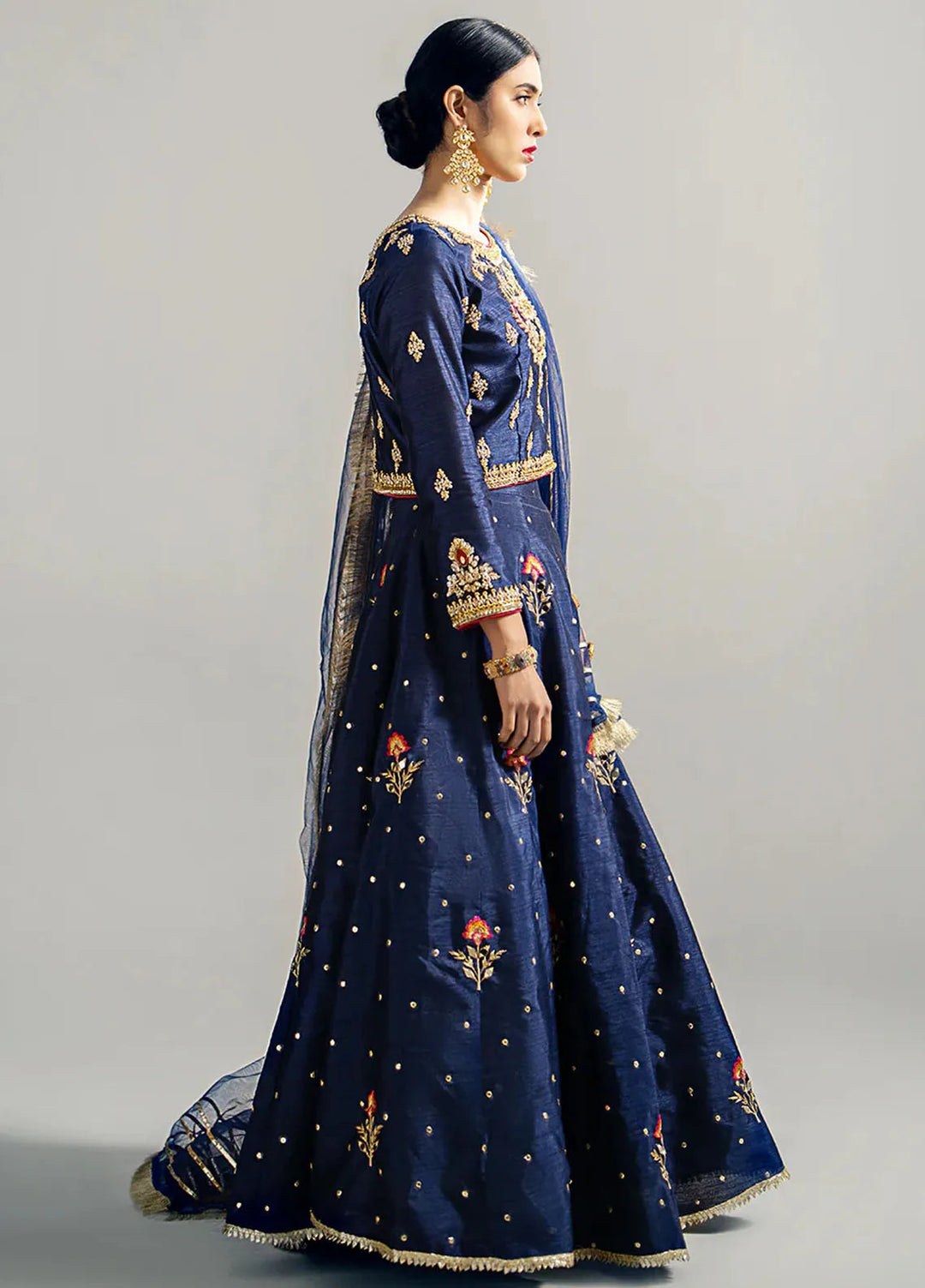 Gulbano By Grandeur Luxury Pret Embroidered Raw silk 3 Piece Suit Neelam