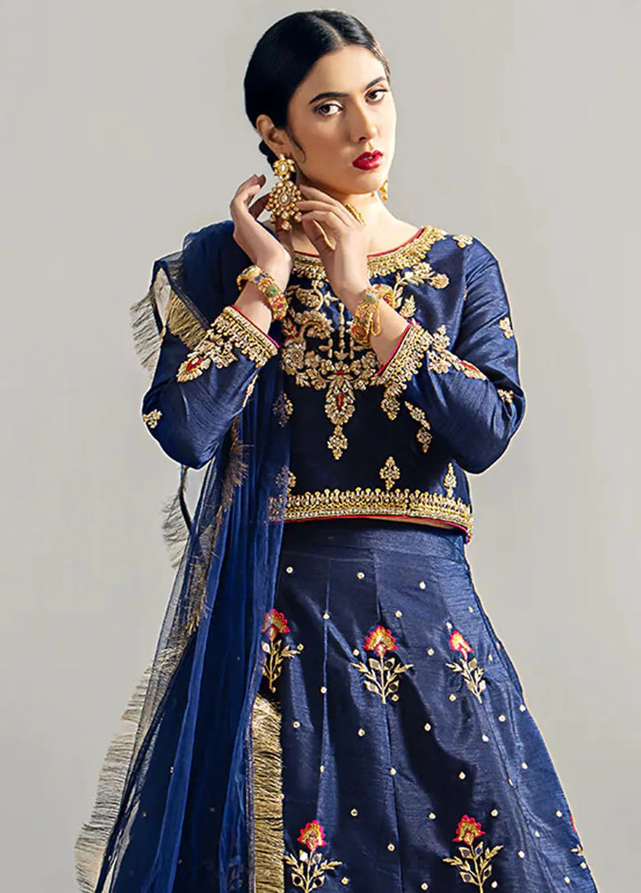 Gulbano By Grandeur Luxury Pret Embroidered Raw silk 3 Piece Suit Neelam