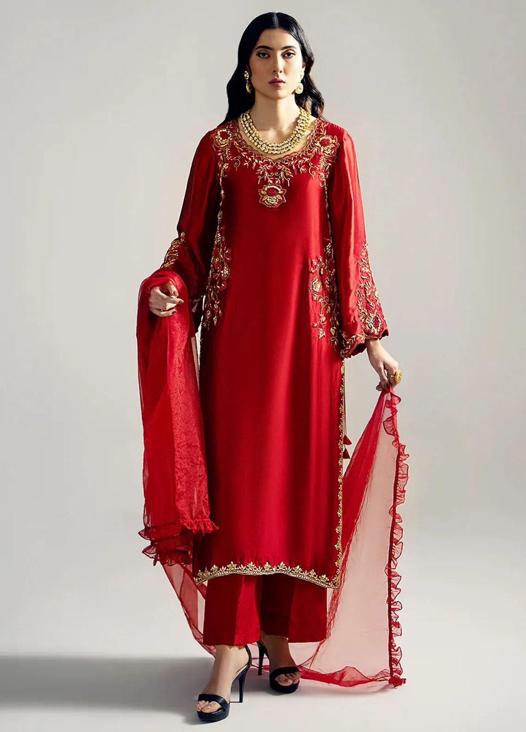 Gulbano By Grandeur Luxury Pret Embroidered Silk 3 Piece Suit Khansa