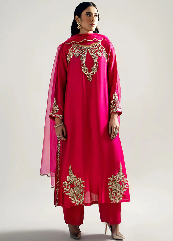 Gulbano By Grandeur Luxury Pret Embroidered Silk 3 Piece Suit Laila