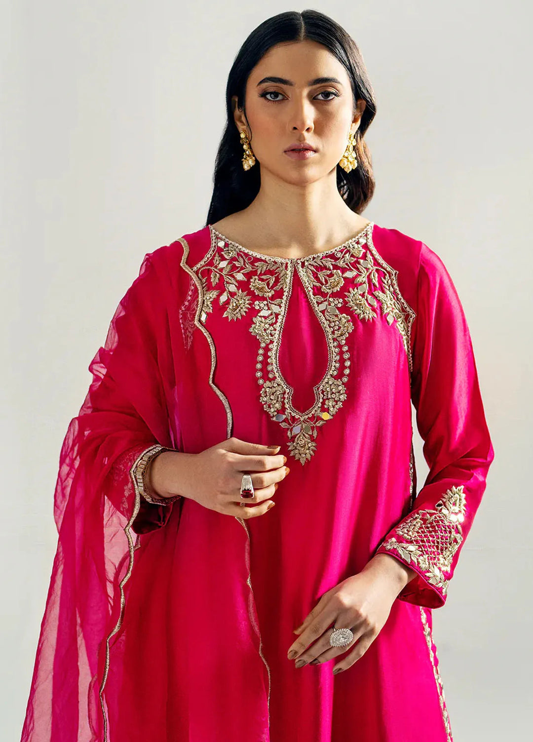 Gulbano By Grandeur Luxury Pret Embroidered Silk 3 Piece Suit Laila