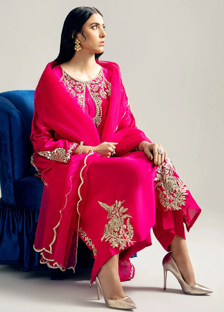 Gulbano By Grandeur Luxury Pret Embroidered Silk 3 Piece Suit Laila