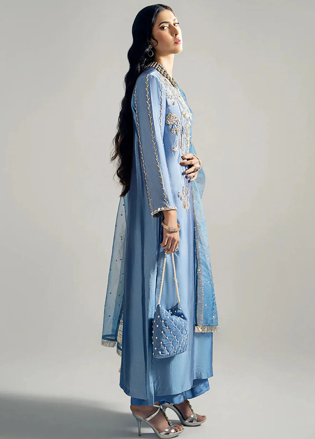 Gulbano By Grandeur Luxury Pret Embroidered Silk 3 Piece Suit Nayla