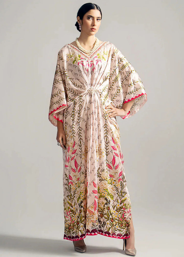 Gulbano By Grandeur Luxury Pret Embroidered Silk Kaftan Suit Noor