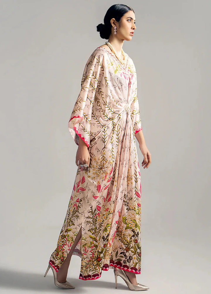 Gulbano By Grandeur Luxury Pret Embroidered Silk Kaftan Suit Noor