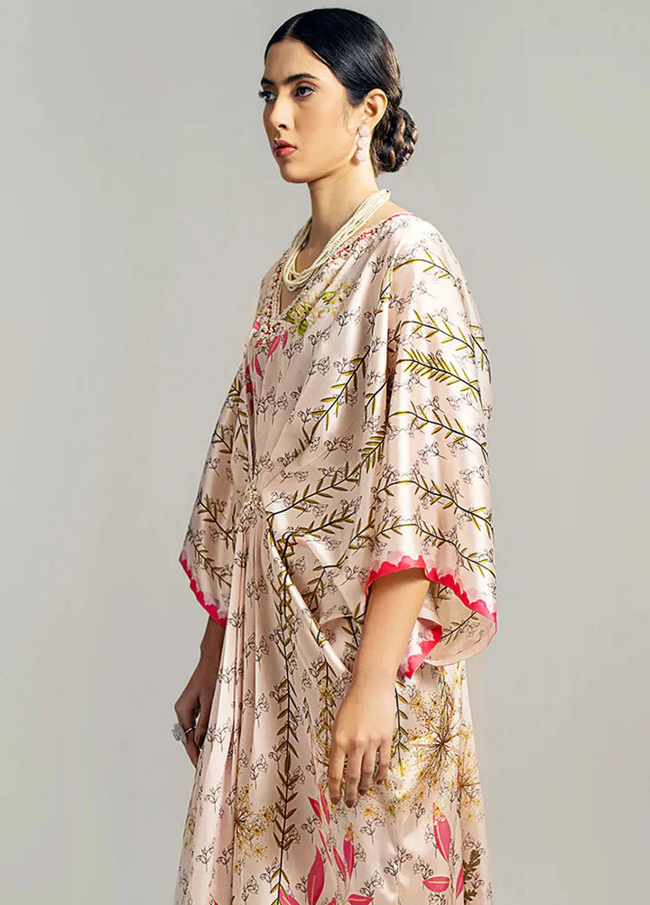 Gulbano By Grandeur Luxury Pret Embroidered Silk Kaftan Suit Noor