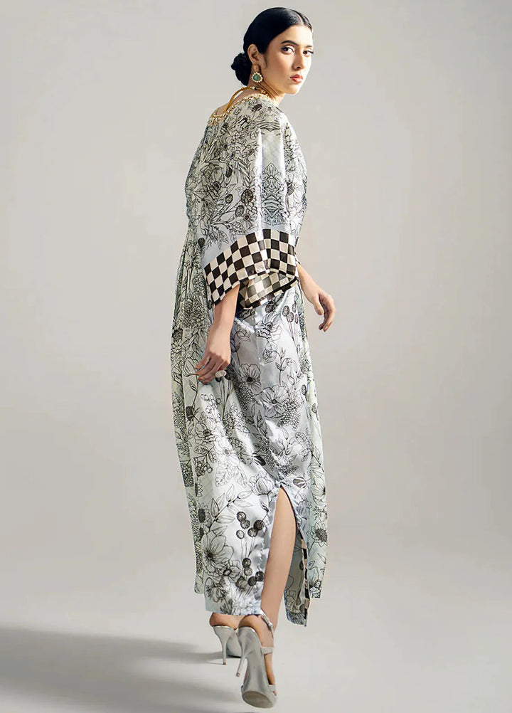 Gulbano By Grandeur Luxury Pret Embroidered Silk Kaftan Suit Ruhi