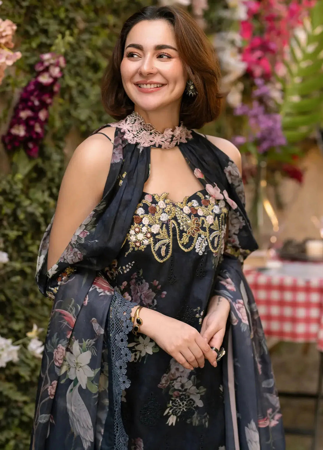 Gulkari by Asifa and Nabeel Chikankari Lawn Suit Unstitched 3 Piece AN25G GKL-02 Meadow Breeze - Summer Collection