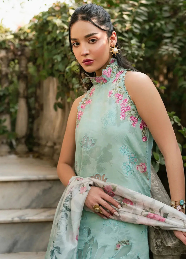 Gulkari by Asifa and Nabeel Chikankari Lawn Suit Unstitched 3 Piece AN25G GKL-07 Pastel Grove - Summer Collection