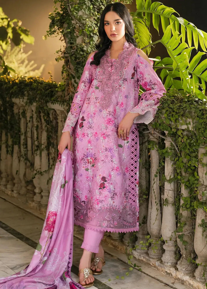 Gulkari by Asifa and Nabeel Chikankari Lawn Suit Unstitched 3 Piece AN25G GKL-10 Dawn Petals - Summer Collection