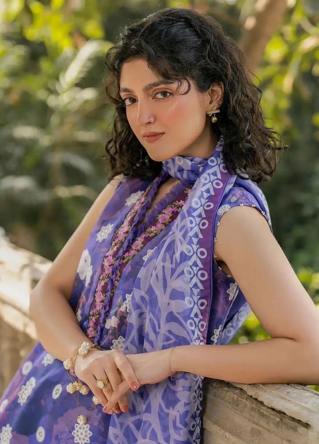 Gulkari by Asifa and Nabeel Chikankari Lawn Suit Unstitched 3 Piece AN25G GKL-11 Ophelia - Summer Collection