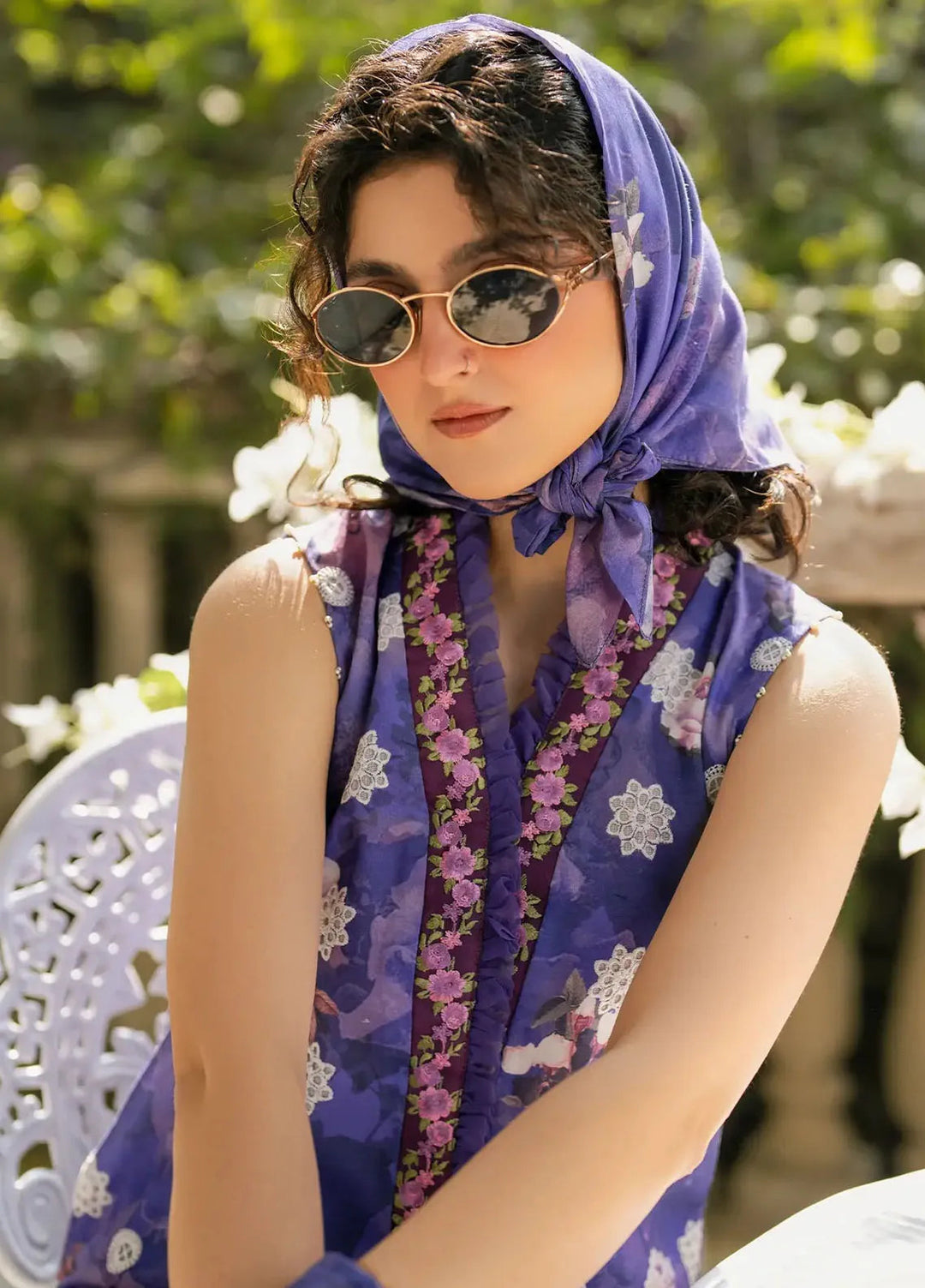 Gulkari by Asifa and Nabeel Chikankari Lawn Suit Unstitched 3 Piece AN25G GKL-11 Ophelia - Summer Collection