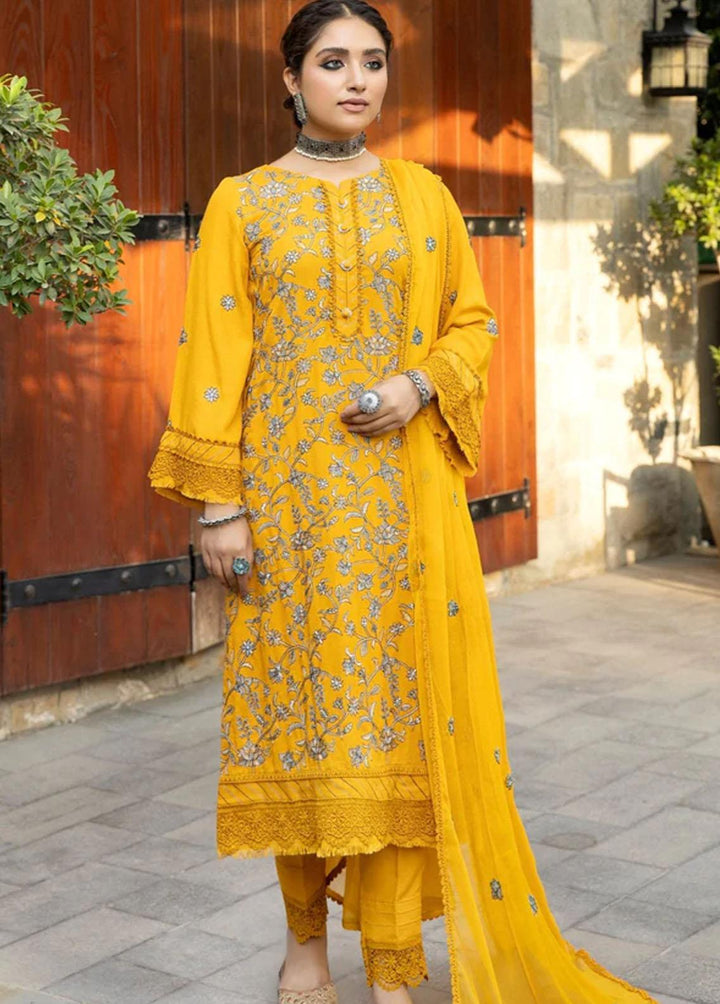 Gulkari By Mohagni Embroidered Karandi Suits Unstitched 3 Piece MO22G MEW-07 - Winter Collection