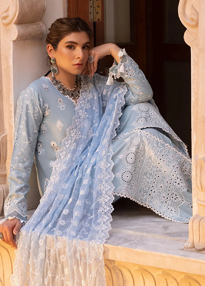 Gulkari By Regalia Textiles Chikankari Lawn Suit Unstitched 3 Piece RGT24G D-06 Ferozeh - Festive Collection