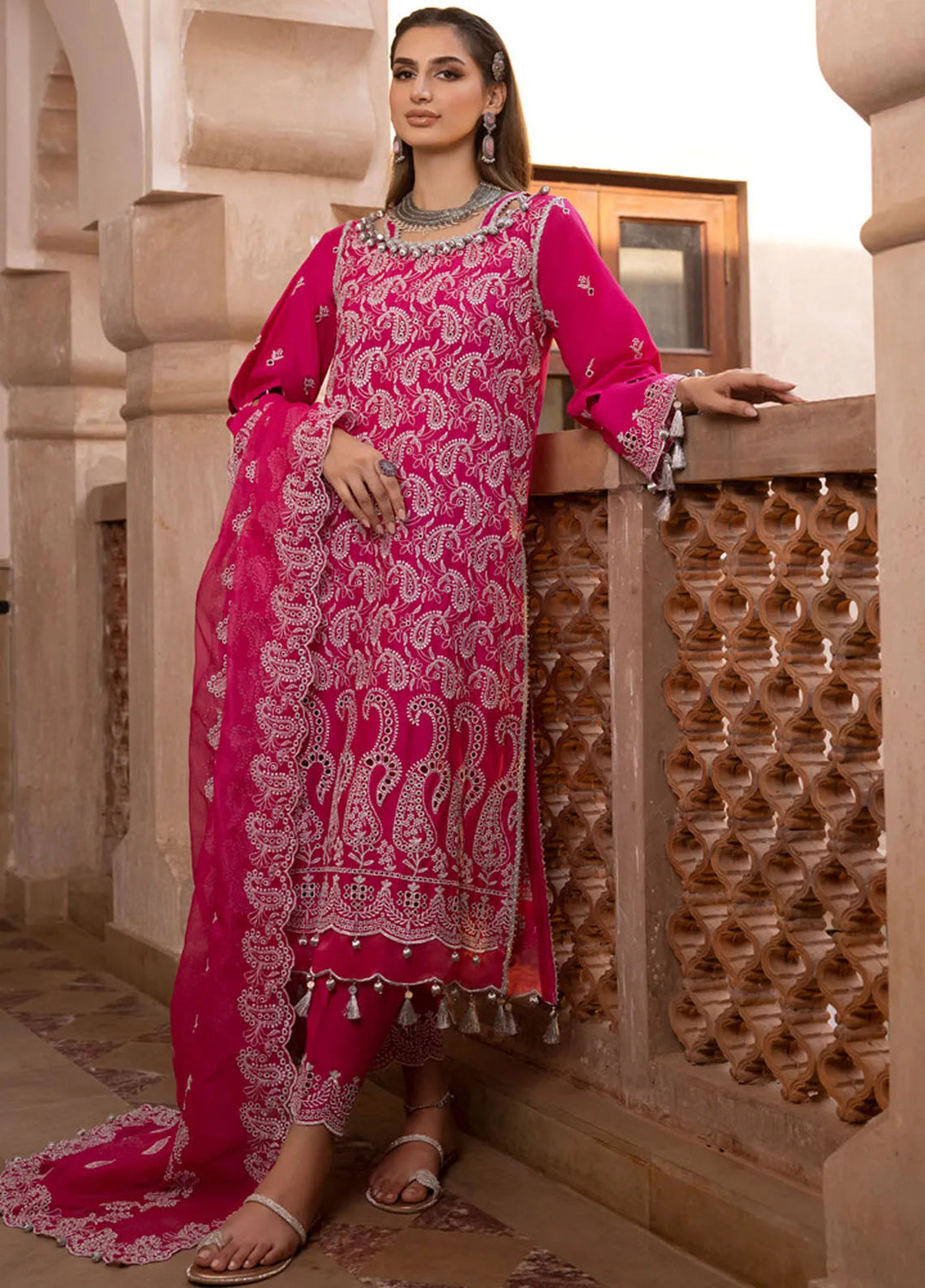 Gulkari By Regalia Textiles Chikankari Lawn Suit Unstitched 3 Piece RGT24G D-07 Amaya - Festive Collection