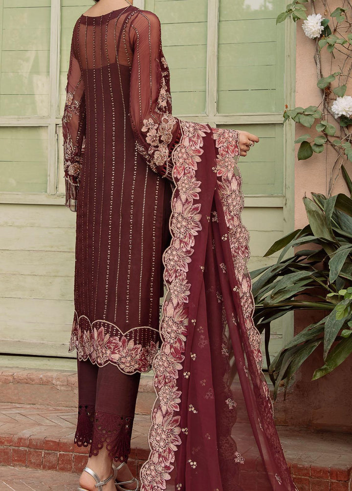 Gulmina By Ilaha Embroidered Chiffon Suits Unstitched 3 Piece ILH22G IL:003 Zaib-un- Nisa - Luxury Collection