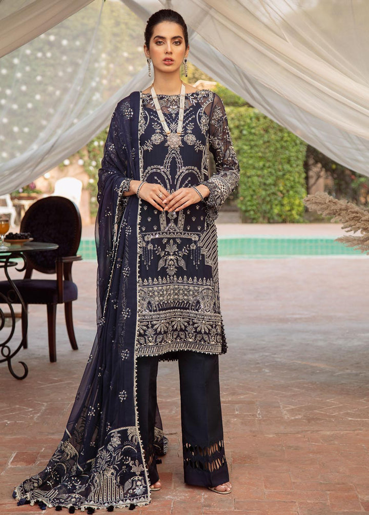 Gulmina By Ilaha Embroidered Chiffon Suits Unstitched 3 Piece ILH22G IL:004 MEHER-UN-NISSA - Luxury Collection