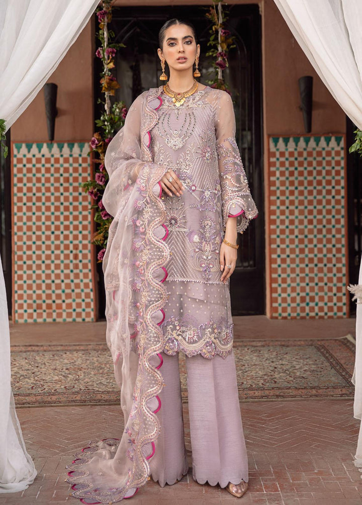 Gulmina By Ilaha Embroidered Net Suits Unstitched 3 Piece ILH22G IL:007 Gulbano - Luxury Collection