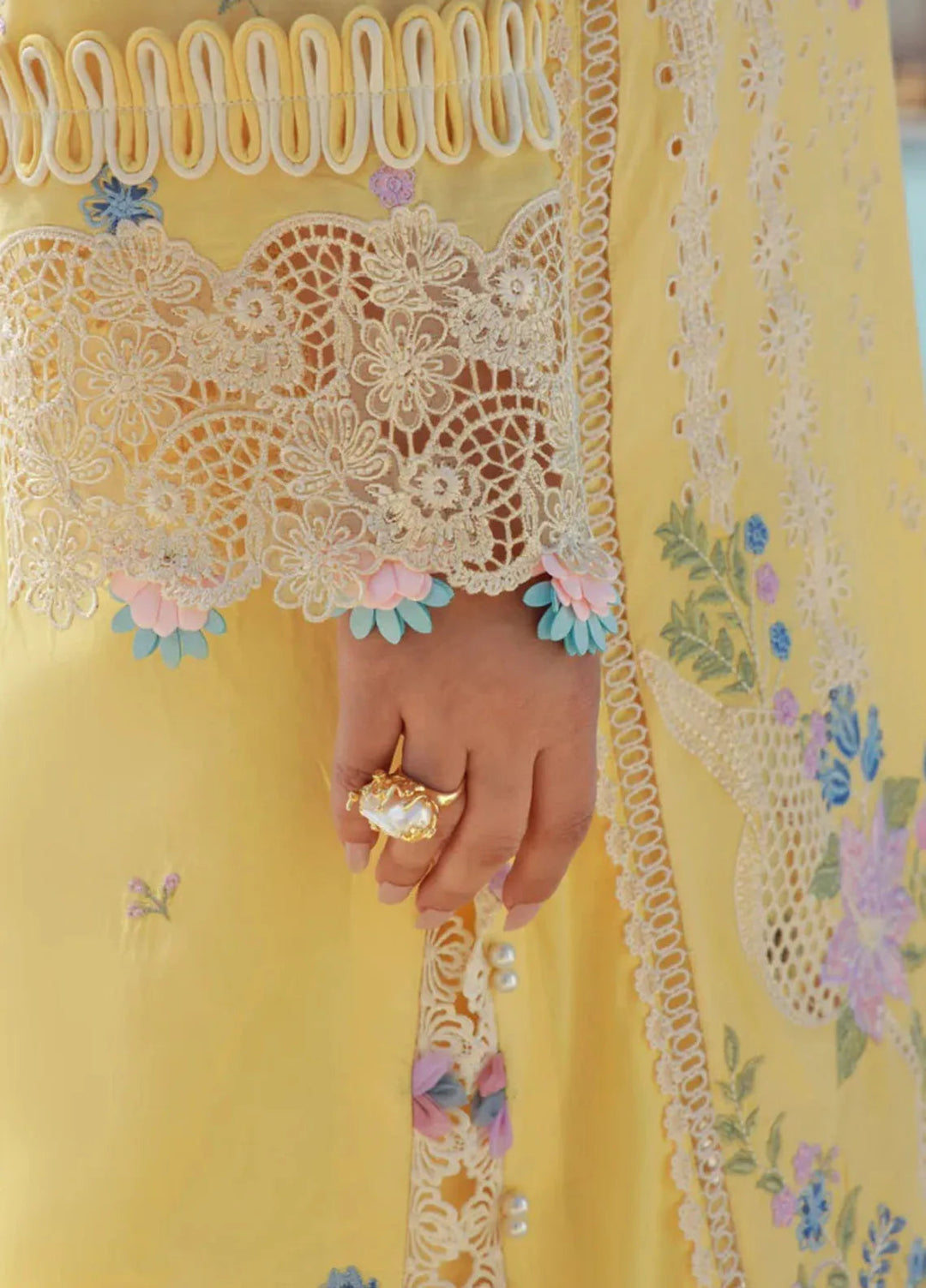 Gulmina Embroidered Lawn Suit Unstitched 3 Piece GLM25US Daffodils - Summer Collection