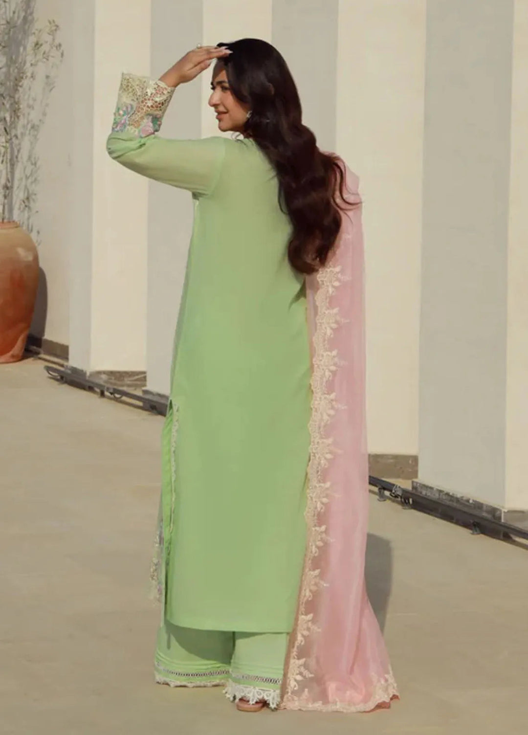 Gulmina Embroidered Lawn Suit Unstitched 3 Piece GLM25US Gardenia - Summer Collection