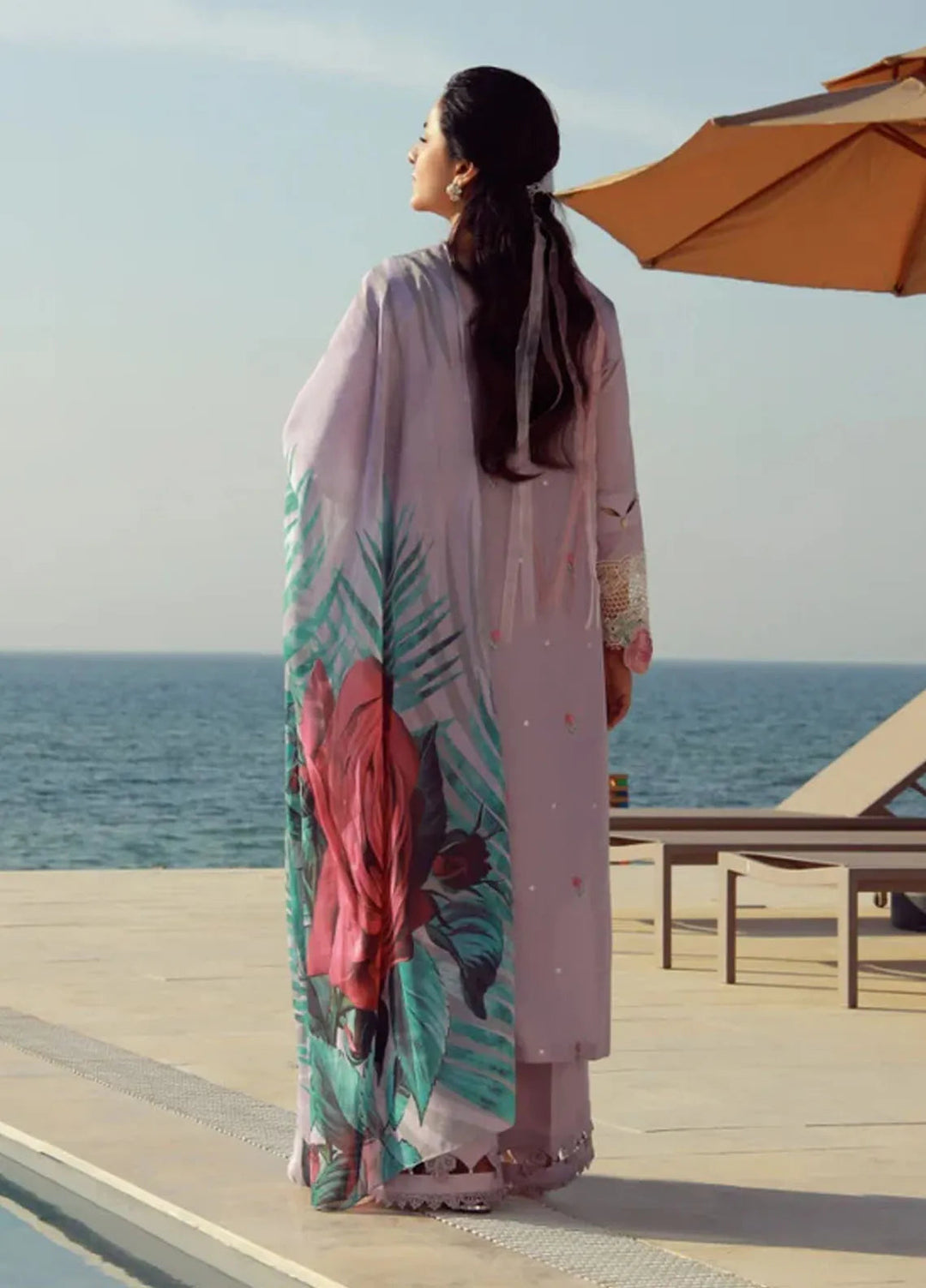 Gulmina Embroidered Lawn Suit Unstitched 3 Piece GLM25US Muave Magic - Summer Collection