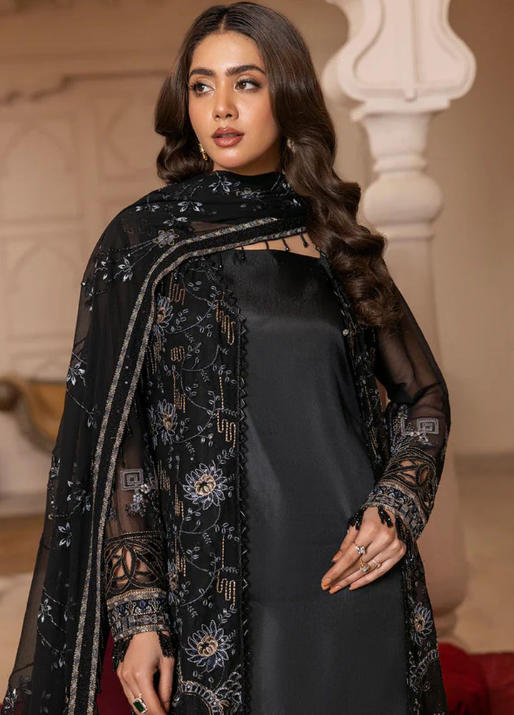 Gulmira By House Of Nawab Embroidered Chiffon Suits Unstitched 3 Piece HON24G4 D-01 Zaira - Luxury Collection