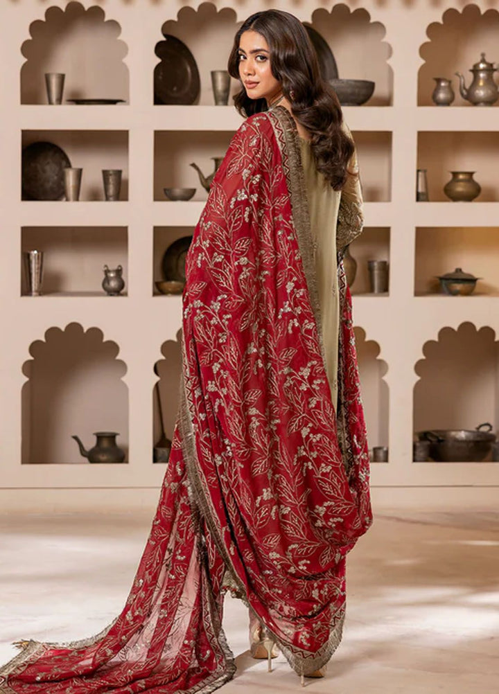 Gulmira By House Of Nawab Embroidered Chiffon Suits Unstitched 3 Piece HON24G4 D-04 Zeba - Luxury Collection